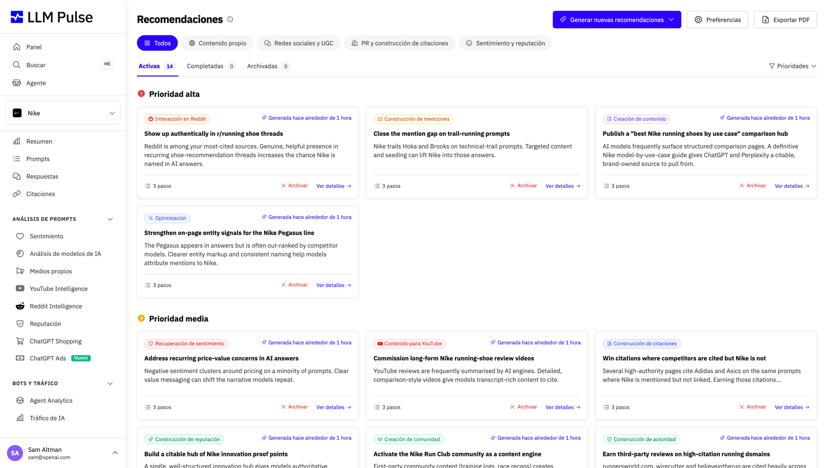 Un calendario ordenado por las citaciones en juego