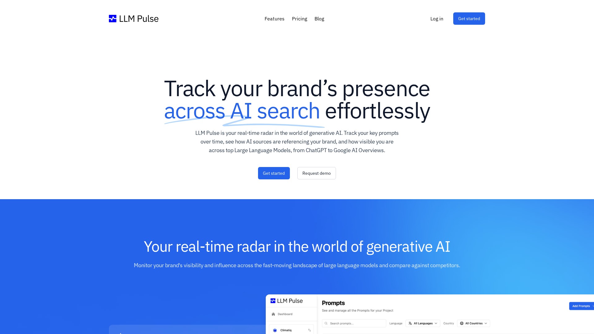 LLM Pulse website