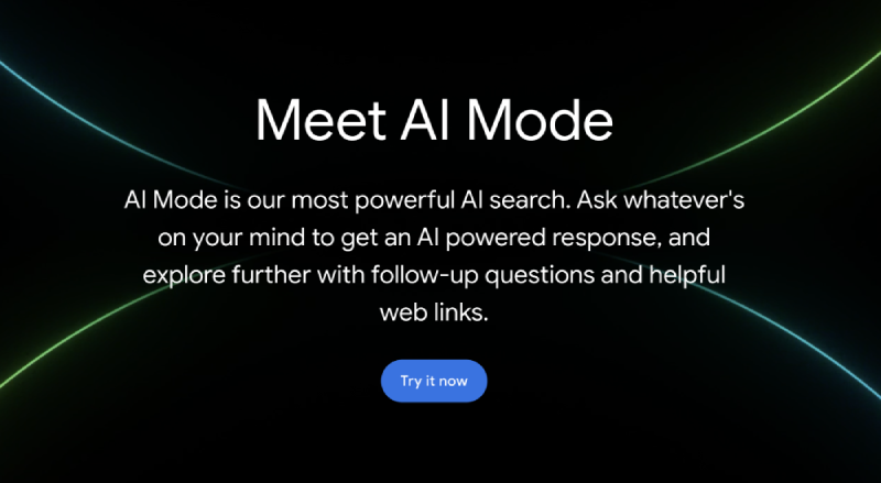 AI Mode official website screenshot