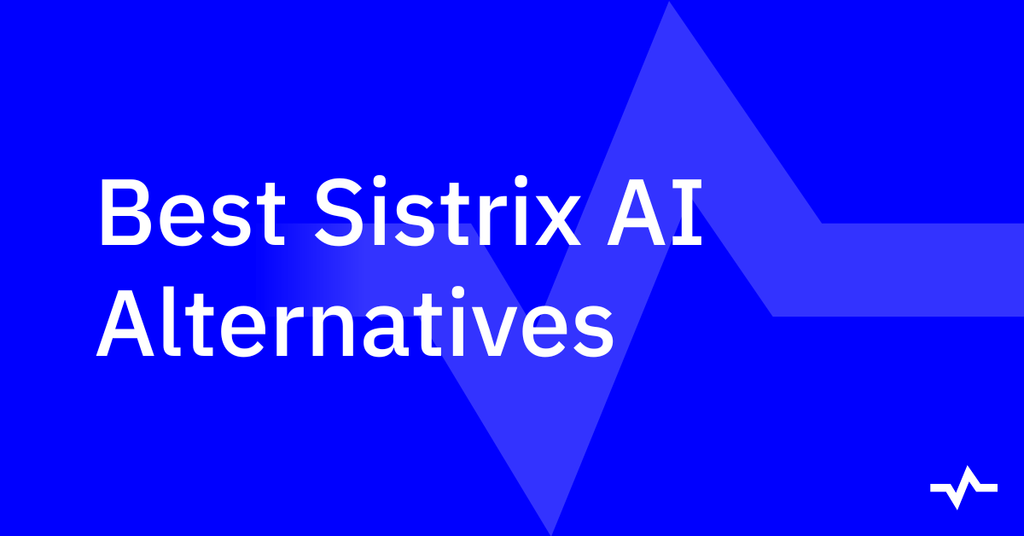 Title card reading “Best Sistrix AI Alternatives” on a blue background with an abstract geometric design.