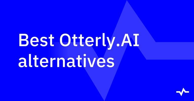 Title card reading “Best Otterly.AI alternatives” on a blue background with an abstract geometric shape.