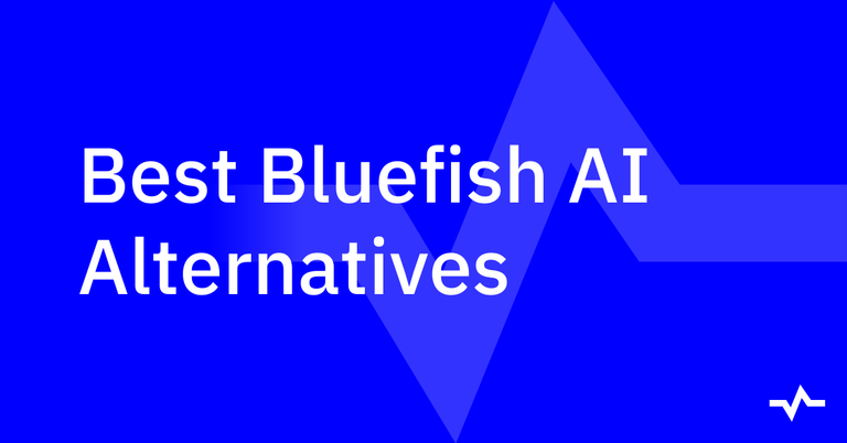 Title graphic reading “Best Bluefish AI Alternatives” on a blue background with an abstract angular design.