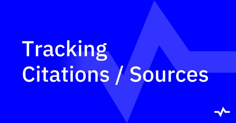 Title card reading “Tracking Citations / Sources,” introducing a section on monitoring citations and sources.