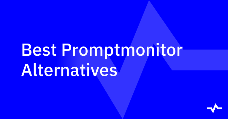 Title card reading “Best Promptmonitor Alternatives” on a blue background with an abstract waveform graphic.