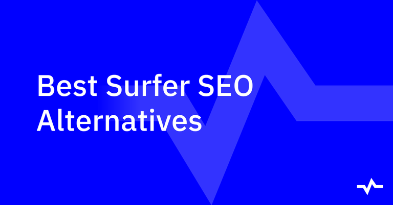 Title card reading “Best Surfer SEO Alternatives” on a blue background, introducing an article comparing alternatives to Surfer SEO.