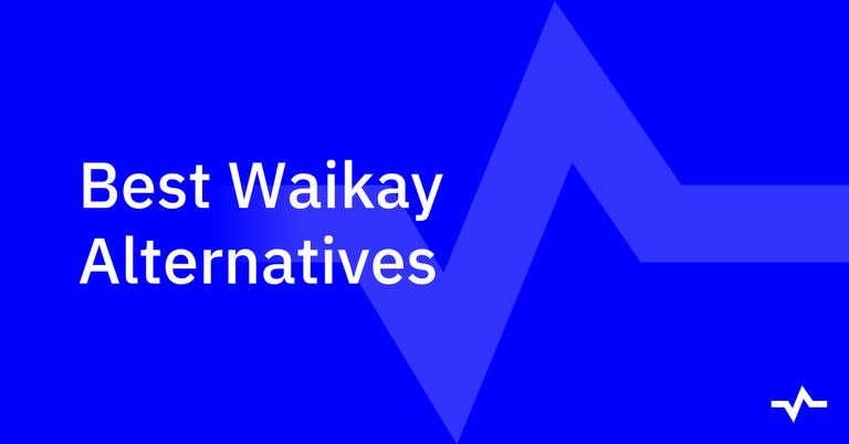 Title card reading “Best Waikay Alternatives” on a blue background with an abstract zigzag graphic.