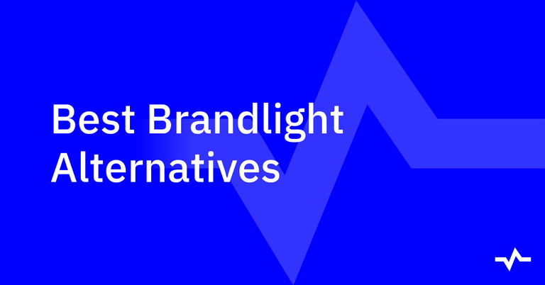 Title card reading “Best Brandlight Alternatives” on a blue background with an abstract angular graphic and small logo.