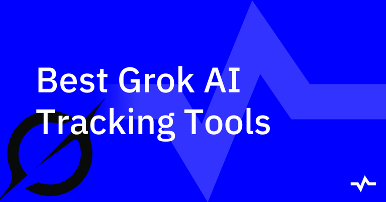 Title graphic reading “Best Grok AI Tracking Tools,” with abstract blue shapes and a black Grok-inspired logo.
