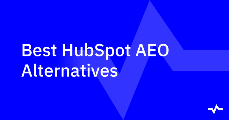 Title card reading “Best HubSpot AEO Alternatives” on a blue background, introducing a comparison of HubSpot alternatives for answer engine optimization.