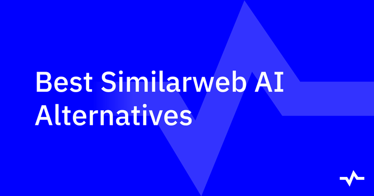 Title card reading “Best Similarweb AI Alternatives” on a blue background with an abstract graphic and logo.