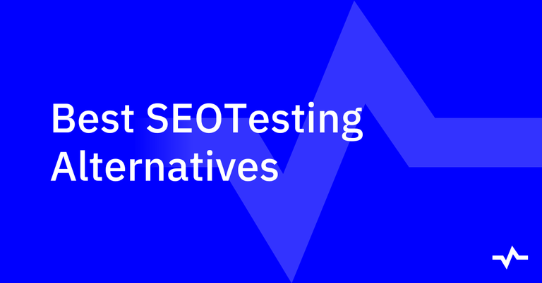 Title card reading “Best SEOTesting Alternatives” on a blue background with an abstract geometric shape and a small logo.